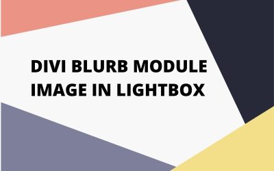 Divi: How to open blurb module image in lightbox?